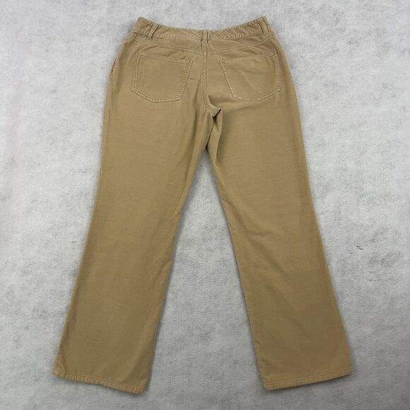 Talbots Corduroy Pants Womens 8 Tan Mid Rise Stretch Pockets Cotton - Picture 4 of 12